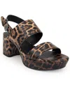 Aerosoles Women's Camilia Round Toe Platform Sandals In Animal Print