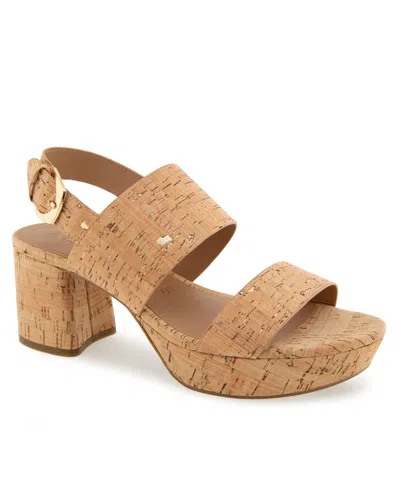 AEROSOLES WOMEN'S CAMILIA ROUND TOE PLATFORM SANDALS