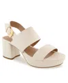 Aerosoles Camilia Platform Sandal In Eggnog Faux Leather