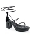 Aerosoles Women's Caramia Strappy Heel Sandals In Black Polyurethane