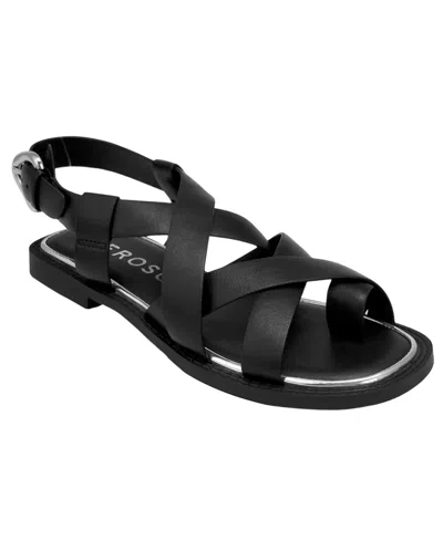 Aerosoles Women's Cargo Open Toe Flat Sandals In Black