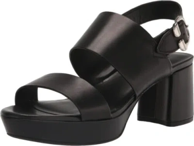 Pre-owned Aerosoles Women's Carimma Heeled Sandal 10, Black Leather