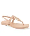 Aerosoles Carmine Womens Slingback Flats Thong Sandals In Cipria Polyurethane