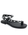 Aerosoles Womens Buckle Manmade Ankle Strap In Black Polyurethane