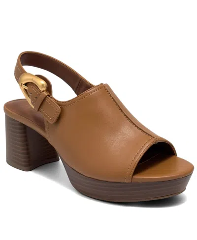 Aerosoles Women's Chancey Buckle Platform Sandals In Brown