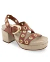 Aerosoles Cleveland Slingback Platform Sandal In Ginger Bread Leather
