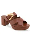 Aerosoles Collin Platform Sandal In Ginger Bread Leather