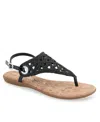 Aerosoles Conclusion Slingback Sandal In Black Crochet Raffia
