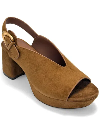 Aerosoles Women's Cornelia Platform Sandals In Tobacco Suede