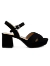 Aerosoles Cosmos Suede Sandal In Black Suede