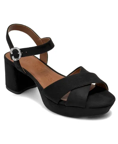 Aerosoles Women's Cosmos Open Toe Platform Sandals In Black
