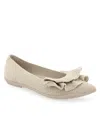 Aerosoles Damira Pointed Toe Flat In Stone Textured Knit Fabric