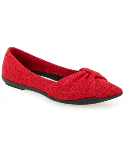 Aerosoles Women's Davita Knit Flat In Red