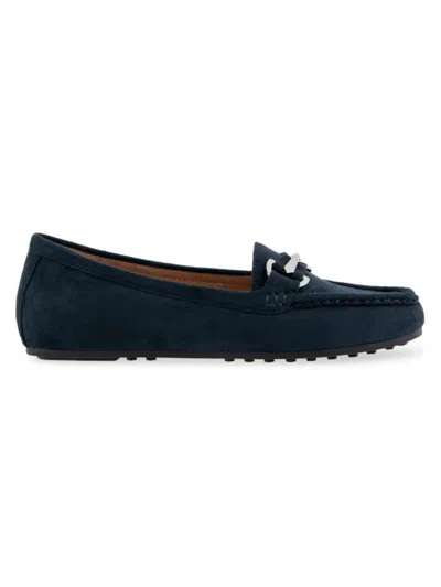 Aerosoles Women's Day Drive Faux Leather Loafers In Navyfaux