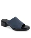 Aerosoles Denise Platform Sandal In Dark Blue Stretch Fabric
