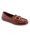Aerosoles Denver Buckle Loafer In Clay Crocodile Faux Leather - Polyuretha
