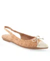 Aerosoles Donna Cap Toe Slingback In Cork Combo