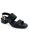 Aerosoles Dove Platform Sandal In Black Polyurethane