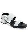 Aerosoles Dove Platform Sandal In White Polyurethane