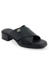 Aerosoles Duane Platform Sandal In Black Polyurethane