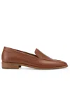 Aerosoles Women's East Side Two Tailored Slip On Loafers In Dark Tan Leather
