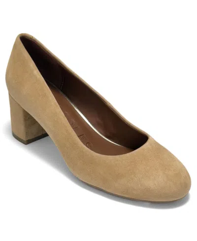 Aerosoles Women's Ebel Dress Pump In Camel Suede