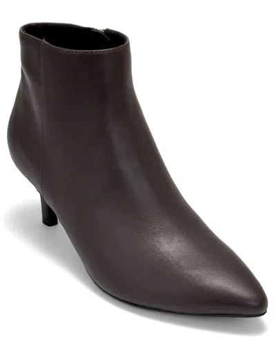 Aerosoles Women's Edith Pointed Toe Dress Booties In Java Faux Leather