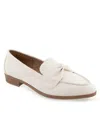 Aerosoles Ellis Ruched Strap Flat In Eggnog Faux Nubuck