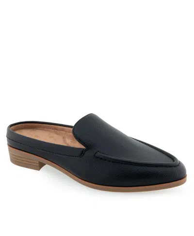Aerosoles Women's Enright Slip-on Mules In Black Polyurethane