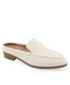 Aerosoles Enright Moc Toe Mule In Eggnog Polyurethane Leather