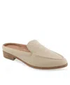 Aerosoles Enright Moc Toe Mule In Pale Khaki Polyurethane