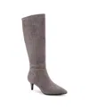 Aerosoles Women's Epic Kitten Heel Tall Boots In Gray