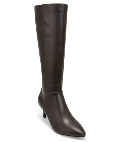 Aerosoles Women's Epic Zipper Dress Tall Boots In Java Faux Leather
