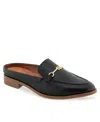Aerosoles Women's Erik Pointed Toe Flat Mules In Black Faux Leather