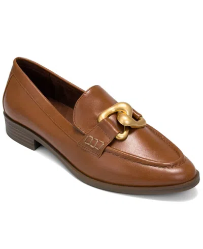 Aerosoles Women's Everno Tailored Slip-on Loafers In Tan Faux Leather