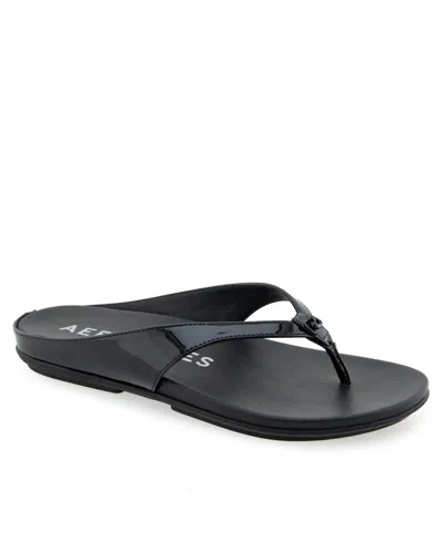 AEROSOLES WOMEN'S FISHER ROUND TOE THONG SANDALS