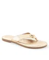 Aerosoles Galen Flip Flop In Soft Gold Polyurethane