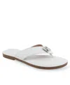 Aerosoles Galen Flip Flop In White Polyurethane