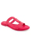 Aerosoles Geraldine Chain Slide Sandal In Virtual Pink Polyurethane