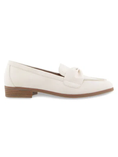 Aerosoles Women's Heritage Ellis Penny Loafers In Egg White