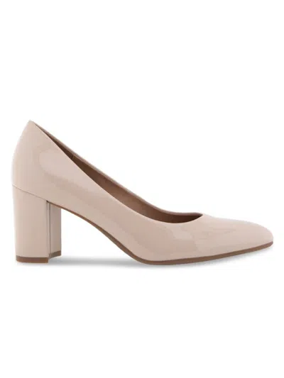 Aerosoles Women's Icon Betsy Block Heel Patent Pumps In Natural