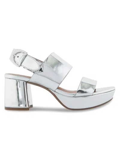 Aerosoles Women's Icon Camilia Block Heel Platform Sandals In Silver