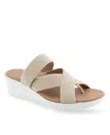 Aerosoles Ilona Sandal In Soft Gold Elastic