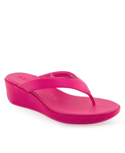 Aerosoles Women's Isha Wedge Sandals In Virtual Pink Polyurethane