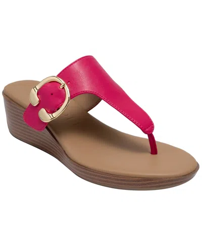 Aerosoles Women's Izola Open Toe Wedge Sandals In Pink