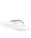 Aerosoles Jace Flip Flop In Silver Mirror,white