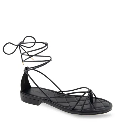 Aerosoles Women's Jacky Strappy Sandals In Black Polyurethane