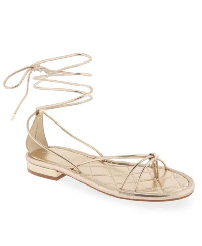 Aerosoles Women's Icon Jacky Strappy Flat Sandals In Soft Gold