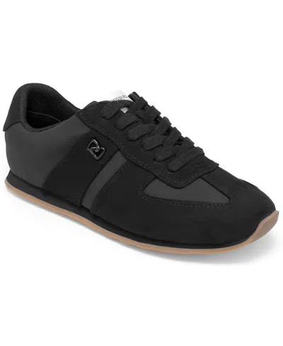 Aerosoles Women's Jett Sport Sneaker In Black Faux Suede,nylon