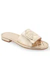 Aerosoles Jilda Slide Sandal In Soft Gold Polyurethane